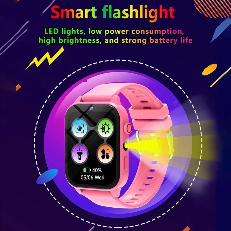 ساعة ذكية جديدة للأطفال HD كاميرا تعمل باللمس 18 لعبة مراقبة النوم ساعة منبه حاسبة هدية عيد ميلاد صبي فتاة #5