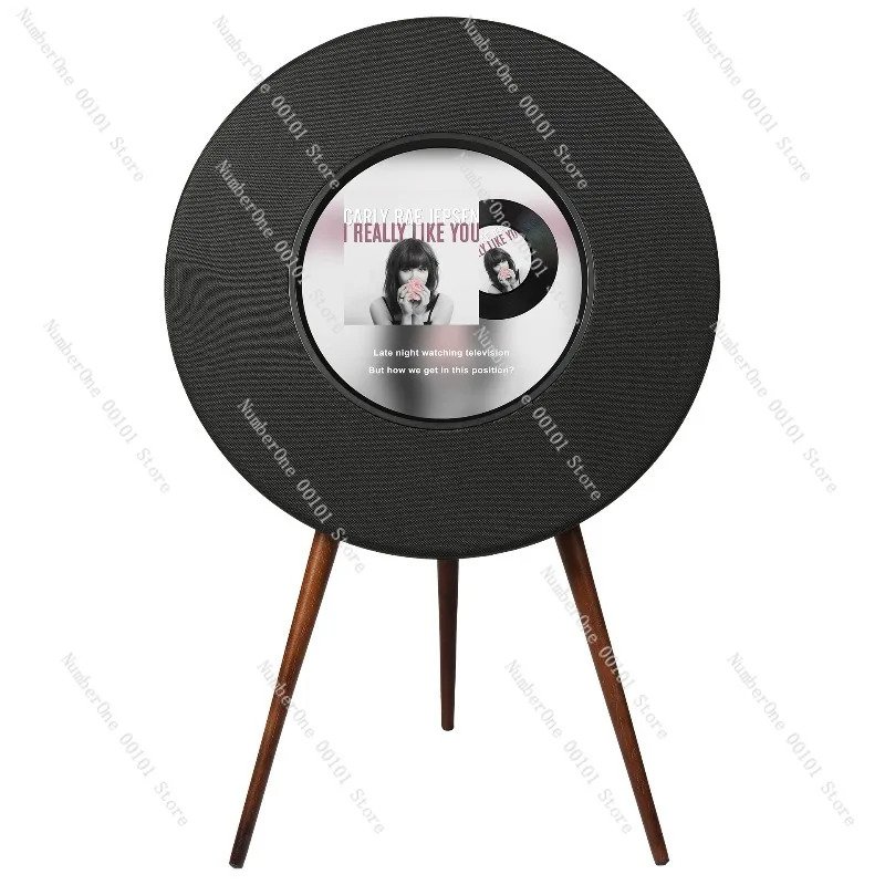 Art Display Screen Floating Lyrics Bluetooth Speaker Modern Living Room UFO Mood Music Wireless Audio System Home Decor Stereo