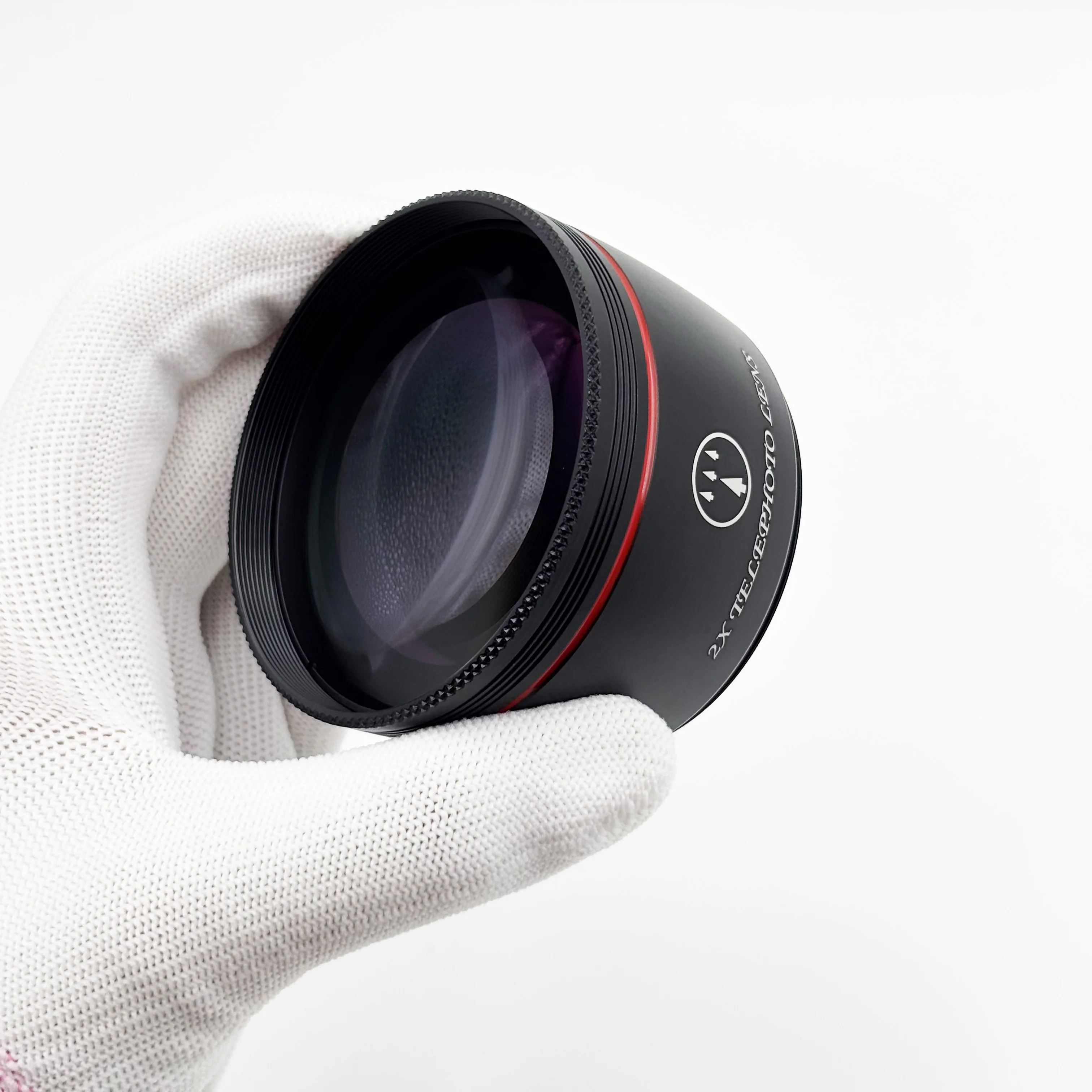 طقم عدسات كاميرا مقربة 2X، عدسة كاميرا DSLR من سبائك الألومنيوم، مناسبة لكاميرات الواجهة مقاس 58 مم