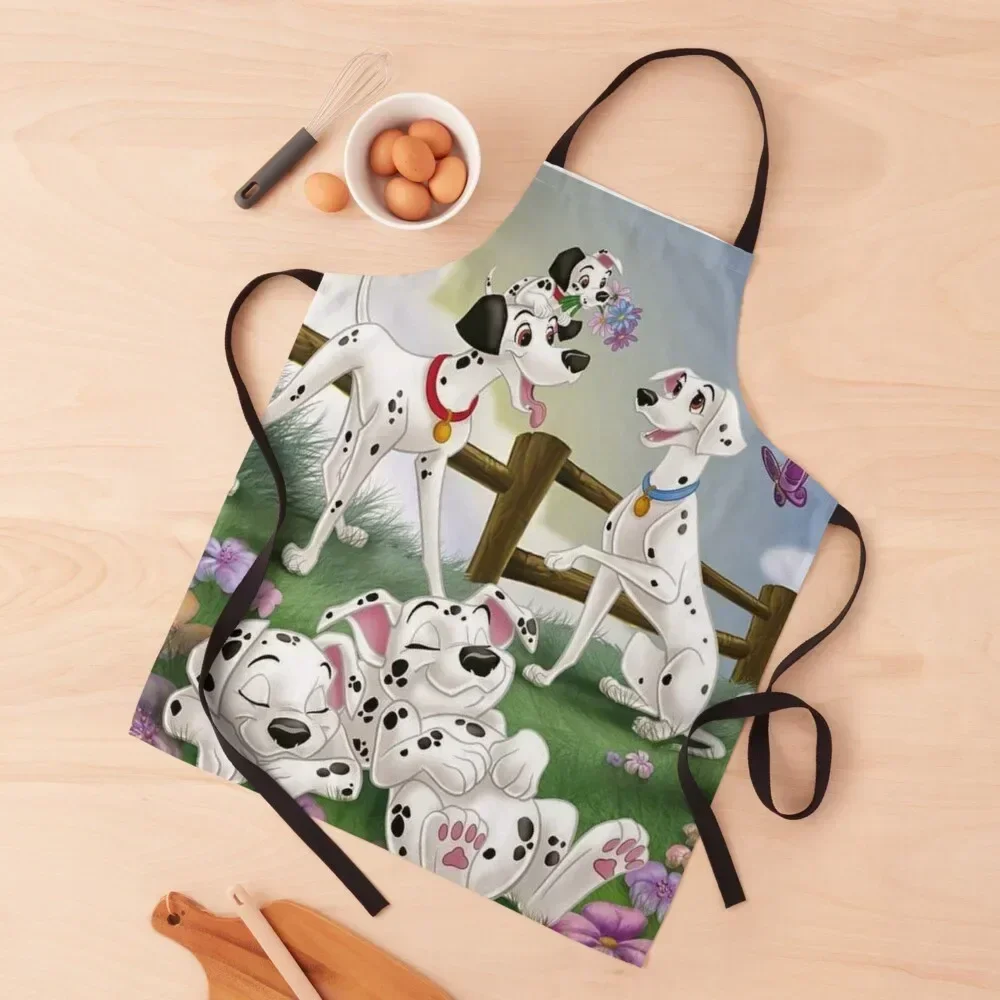 

dalmatians and beautiful day Apron kitchen utensil Kitchen women's work Apron