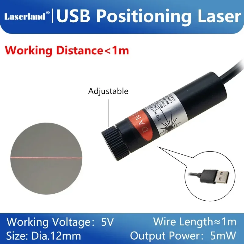 Variant: 12mm Red 5mW USB