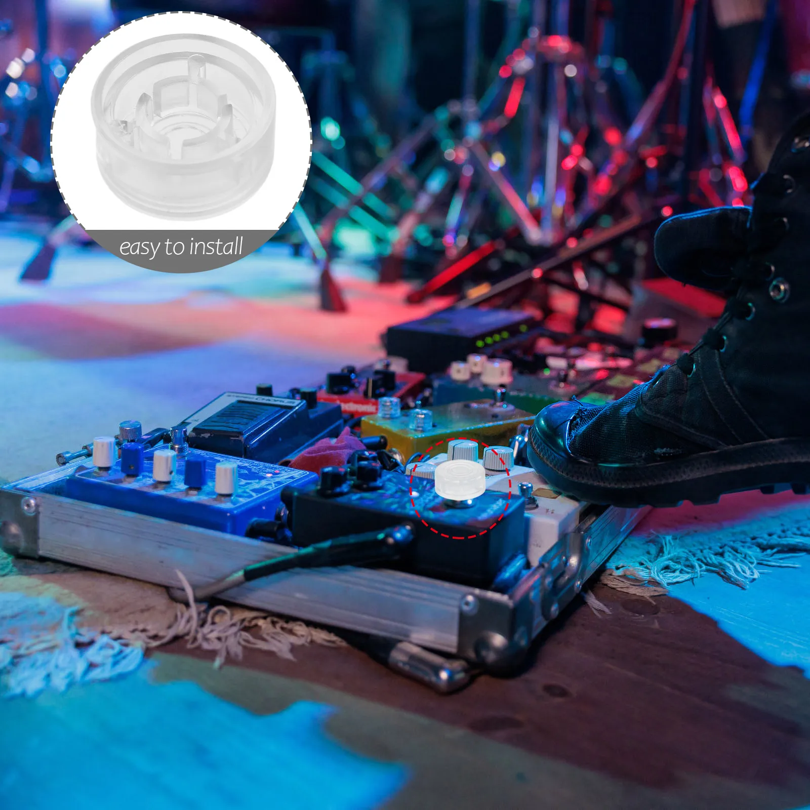 20 Stuks Transparante Voetschakelaar Caps voor Gitaar Pedalen Verbeterde Duurzaamheid Effect Pedaal Knoppen Bescherming Accessoires