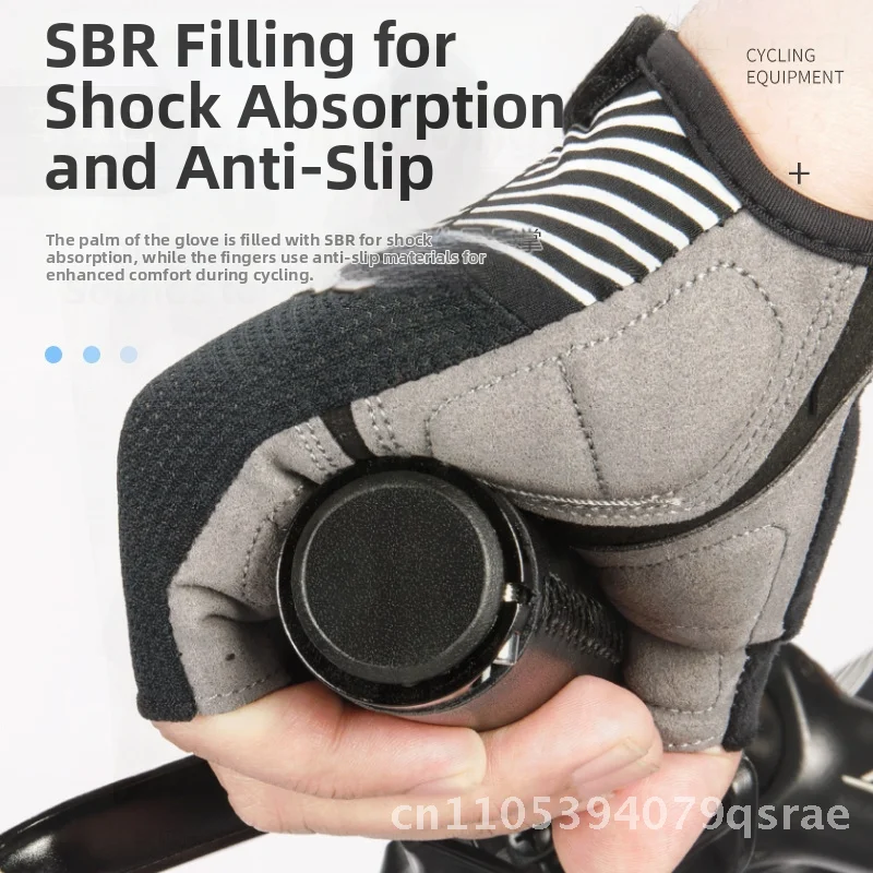 

GIYO Unisex Cycling Gloves Half Finger Shock Absorption Nylon Mountain Road Bike Short Finger Outdoor Sports Gear in White Black