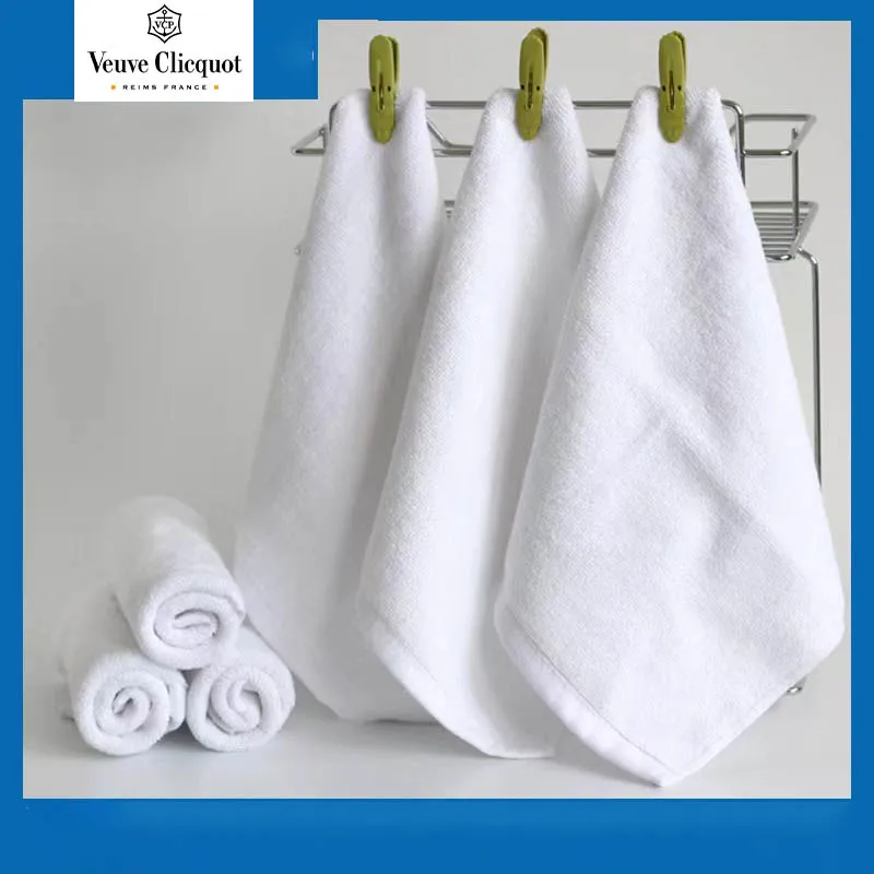 Veuve 100% Cotton High Quality Facial Bath Towel White Blue Bathroom Soft Touch Shower High Water Absorbent Towel 75x35cm