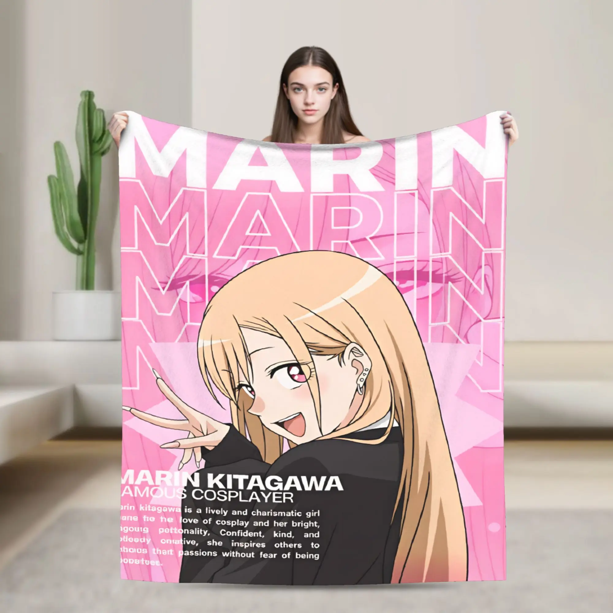 Marin Kitagawa Plush Blankets Kids Adult Japan Anime  Flannel Throw Blanket For Couch Chair Sofa Bed Soft Warm Quality Bedspread