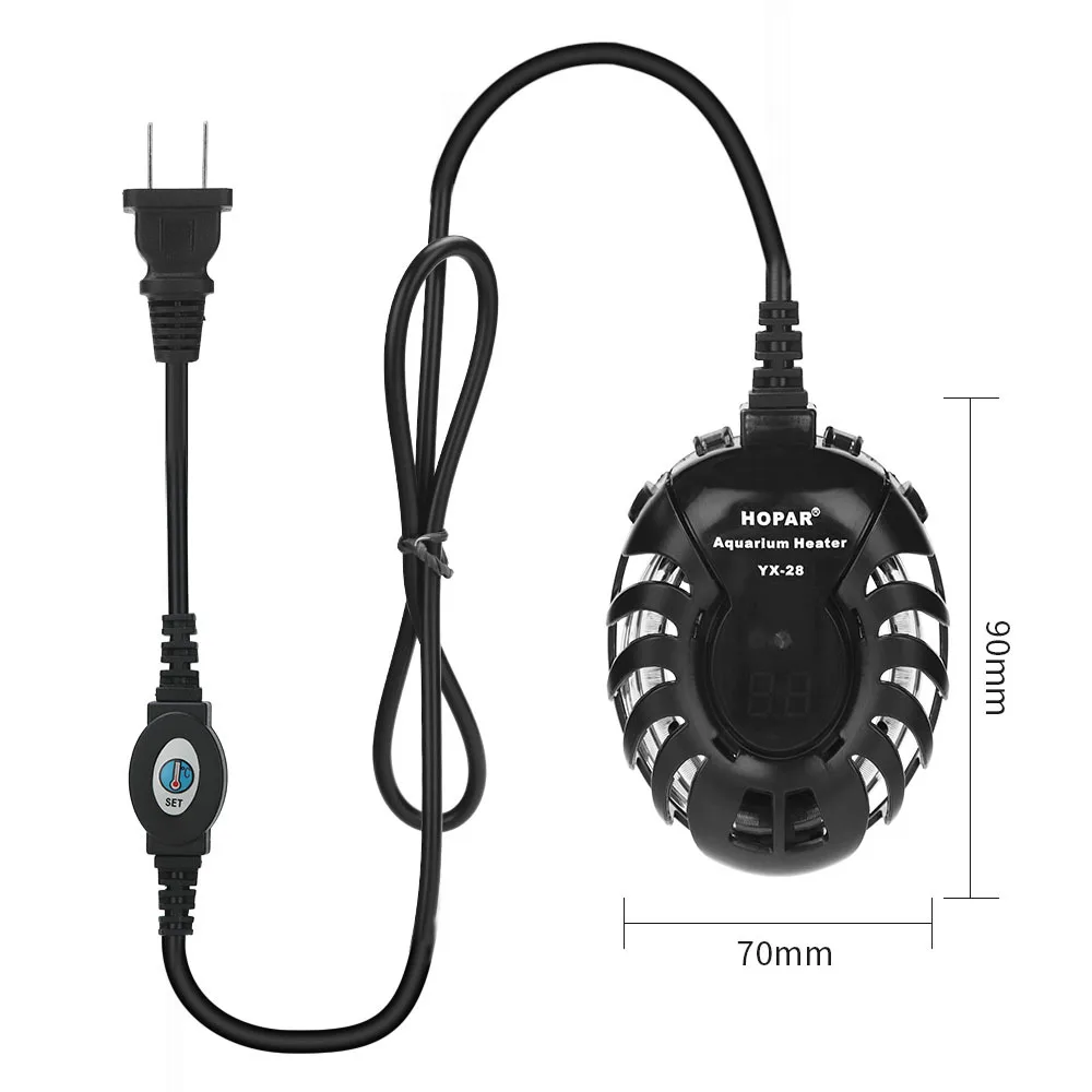 Aquarium Submersible Heater Fish Tank LCD Display Digital Adjustable Water Heating Rod Constant Temperature Control 100W