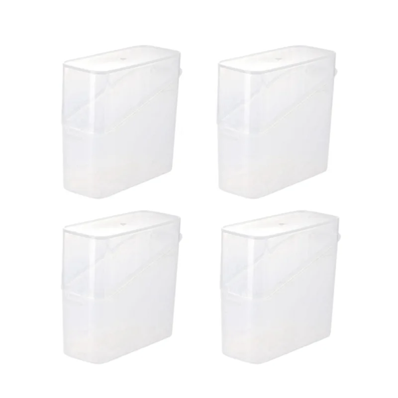 

A96K-Sliced Cheese Container For Fridge, 4 PCS Cheese Storage Box With Flip Lid Cheese Keeper Cheese Saver Holder Durable Transp