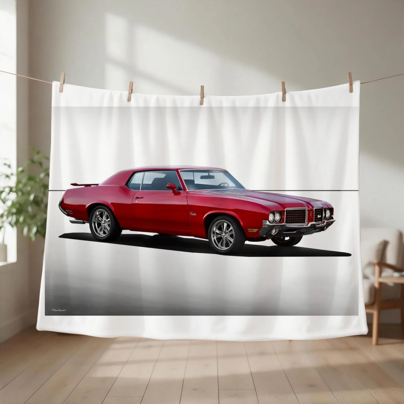 1971 Oldsmobile Cutlass Throw Blanket Soft Plush Plaid sofa bed Flannel anime Blankets