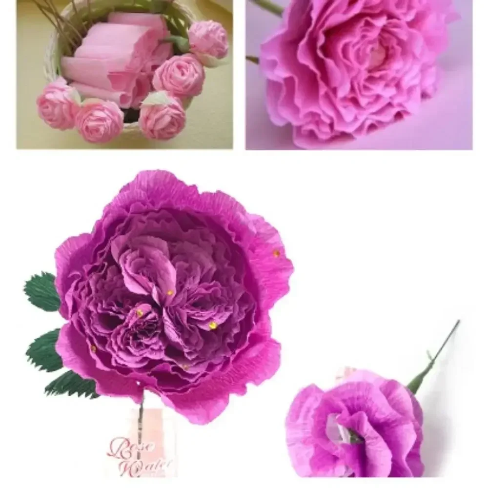 Rollo de papel crepé de colores para decoración de fiestas, suministros de papelería de primera calidad para manualidades de flores, bodas, cumpleaños, 1 piezas