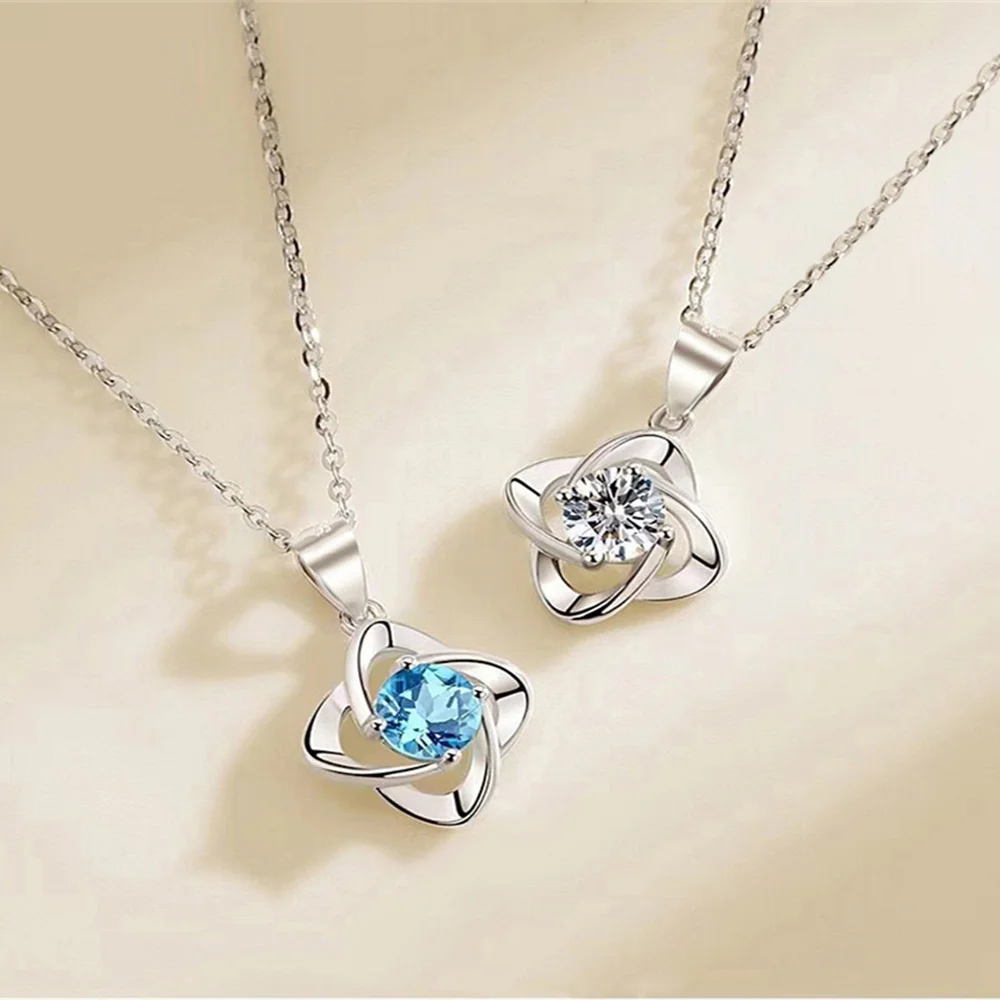 

Корейское ожерелье из стерлингового серебра S925, новый клевер 2025 года, легкая роскошная ниша в стиле INS, подарок на день Святого Валентина для подруги