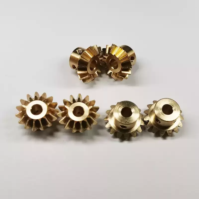 

1M 15teeth brass bevel gear shaft hole 4MM precision 1:1 90 degree right angle transmission metal bevel gear