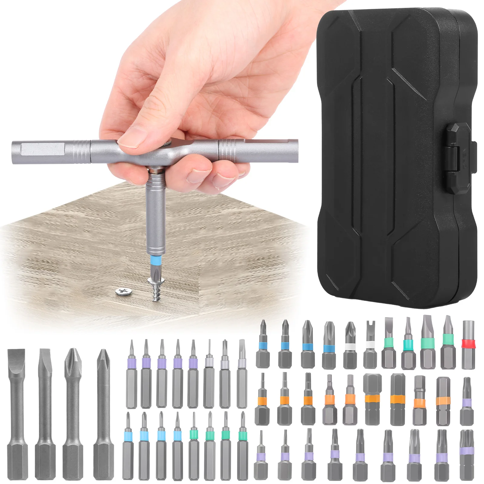 

50 in 1 Magnetic Screwdriver Set Multi Bit Combination Ratchet Screwdriver Set Portable Repair Tool Kit for Christmas Present