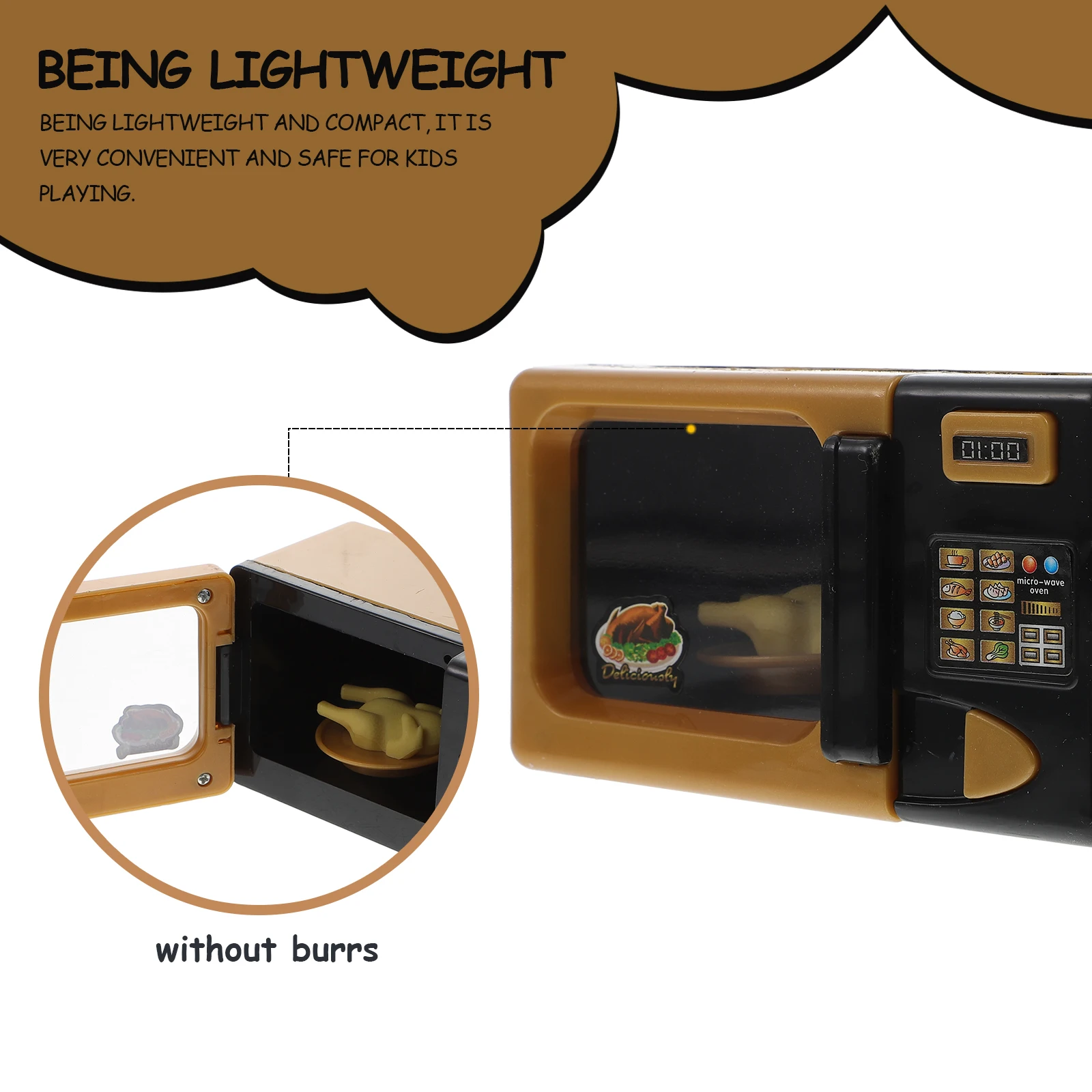 

Mini Microwave Toys Play for Kids Home Appliances Miniature Oven Boys Plastic Kitchen Child