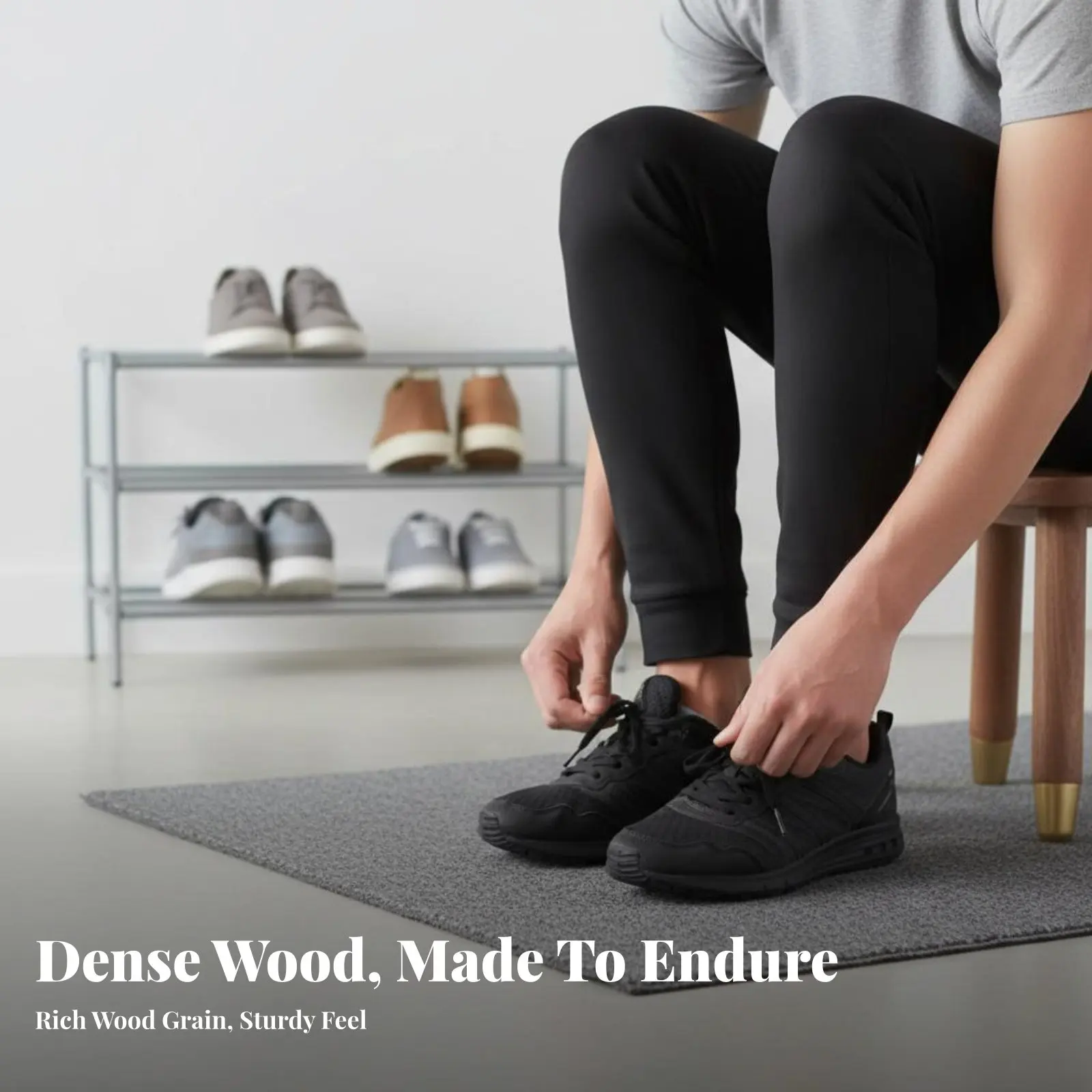 Picture 3: Low Height Stool Multi-Functional Handled Square Stool Fully Assembled Strong Load-Bearing for Entryway, Kitchen