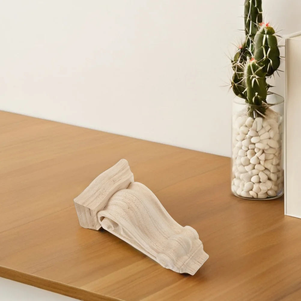 

2pcs European Style Wooden Corbels Hand-Carved Solid Wood Decorative Shelf Brackets For Fireplace Mantel Doorway Furniture