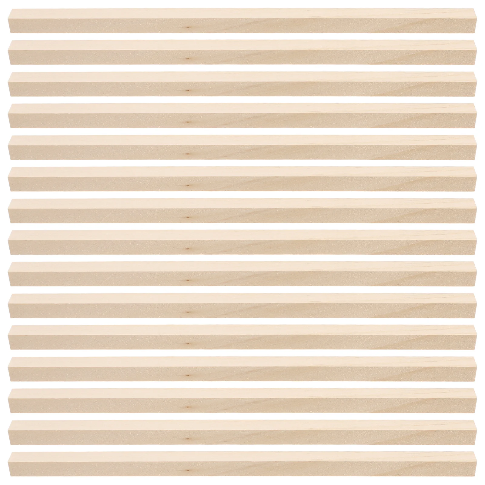 60Pcs Wood Square Dowel Rods DIY Unfinished Hardwood Craft Sticks for Painting Woodworking Projects 25x1cm Square Dowel Rods