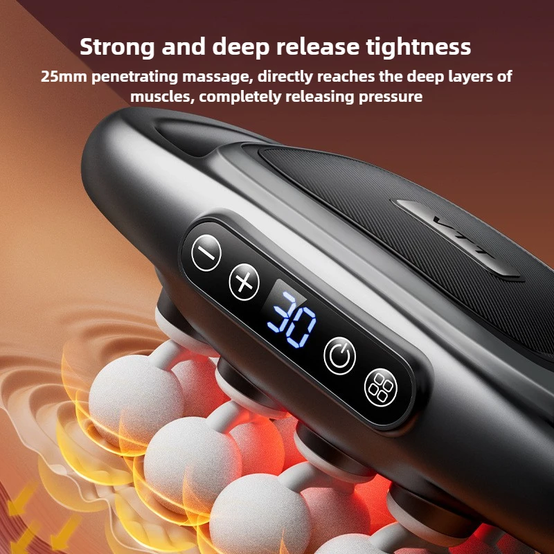 Brand high-end 8-head fascia gun multi-head massager, waist and back muscles deep relaxation