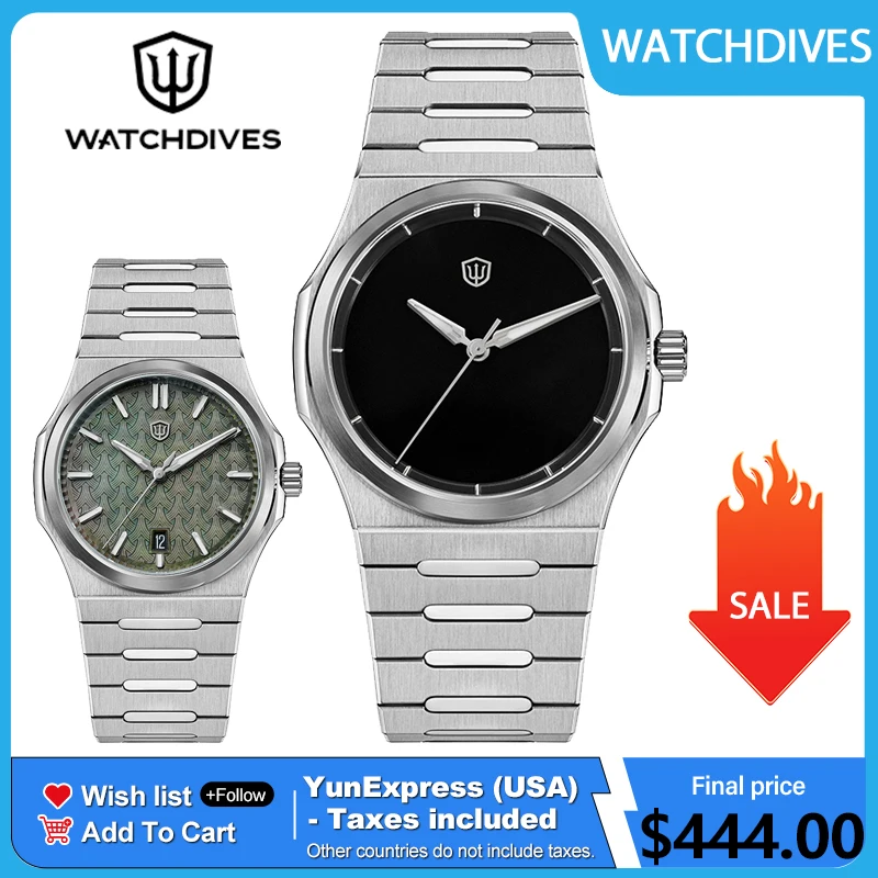 Watchdives Premier WDC0001 Men Watch Miyota 9015/90S5 Automatic Movement Mechanical Original Design Luxury Luminous Watches