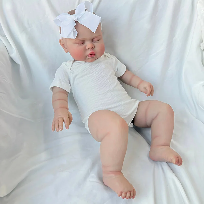 60cm Pickle Weiche Baumwollkörper Lebensechte Reborn Kleinkind-Puppe Kuschelige Baby-Mädchen-Puppe