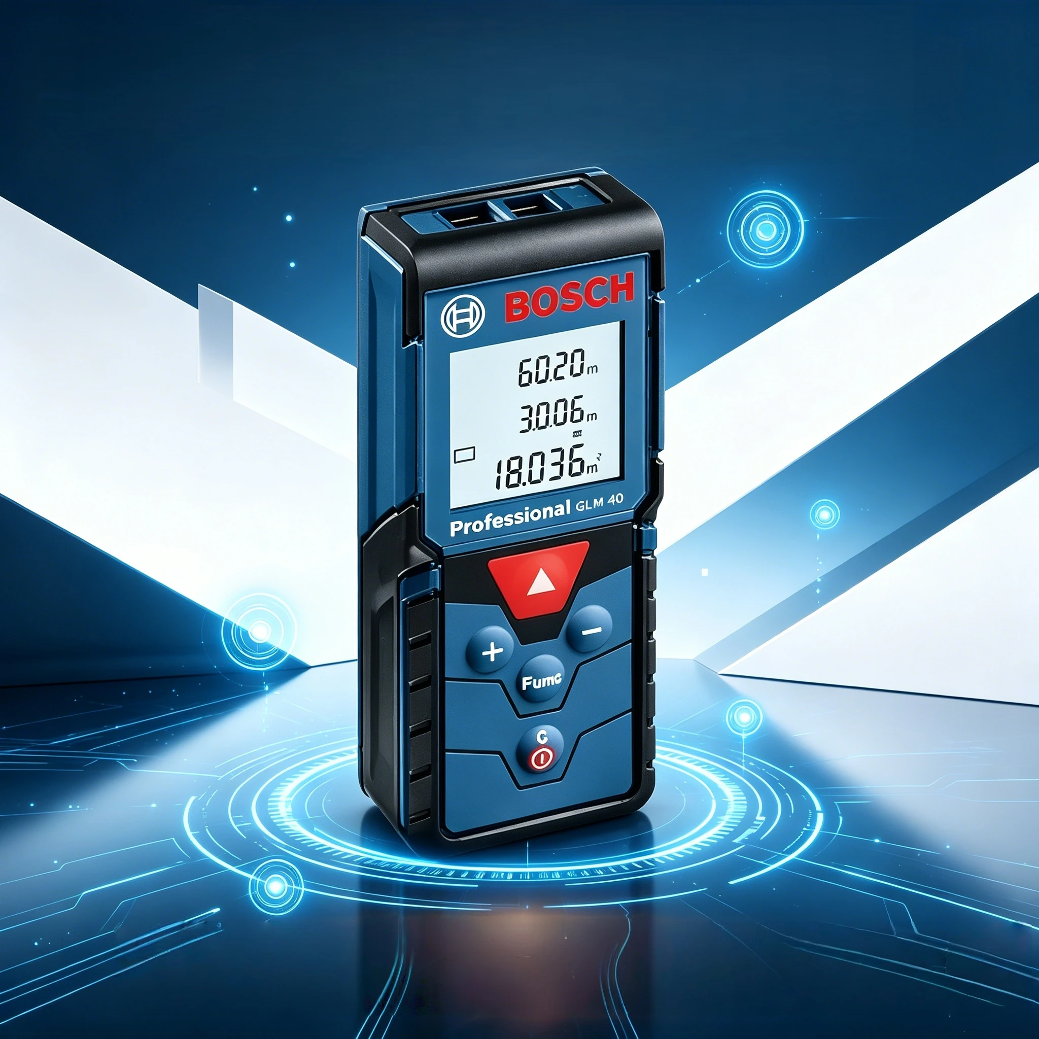 BOSCH GLM 4000 Laser Distance Meter, 40m Measuring Range with Clear LCD Screen, Compact Handheld Measuring Tool for Home Layout