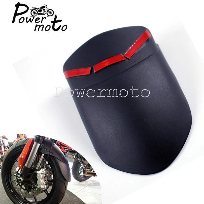 For Ducati Monster 696 796 1100 S EVO 1200 S 2008-2016 Black Motorbike Front Fender Mudguard Extensions Splash Guard Extender