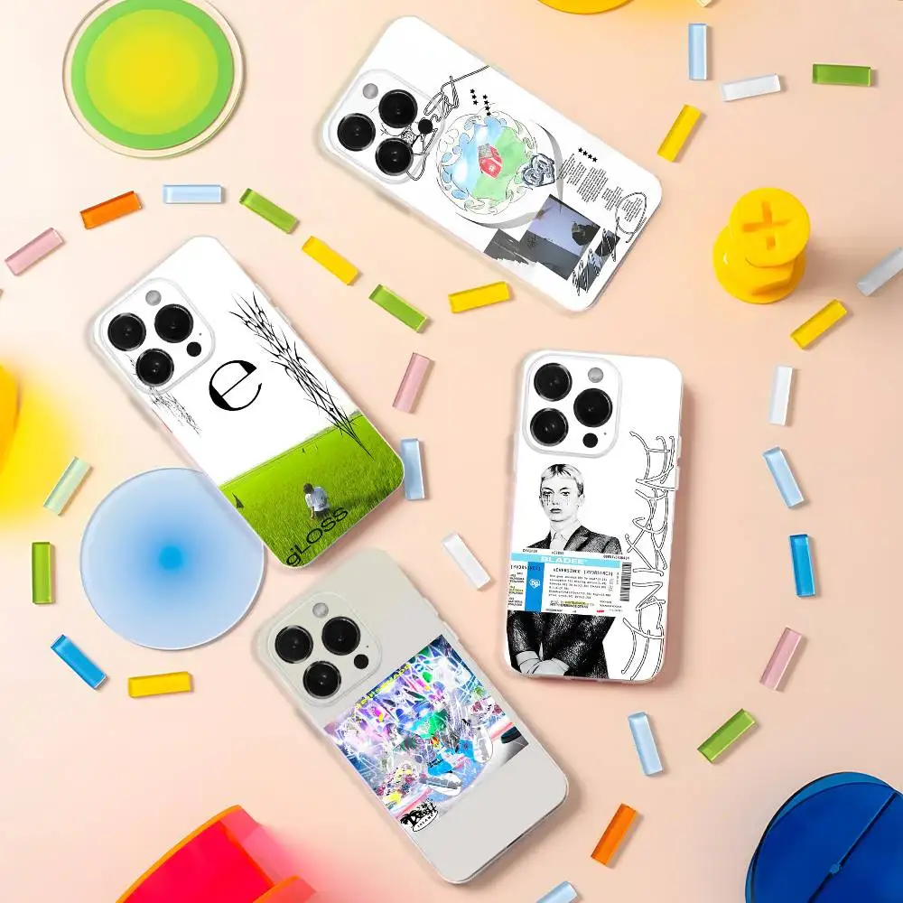 

Singer Bladee 333 Albums Transparent Soft Cover Phone Case For iPhone 17,16,15,14,13,12,11 Pro,Max,Plus,X,XS,XR,SE4,E Mini