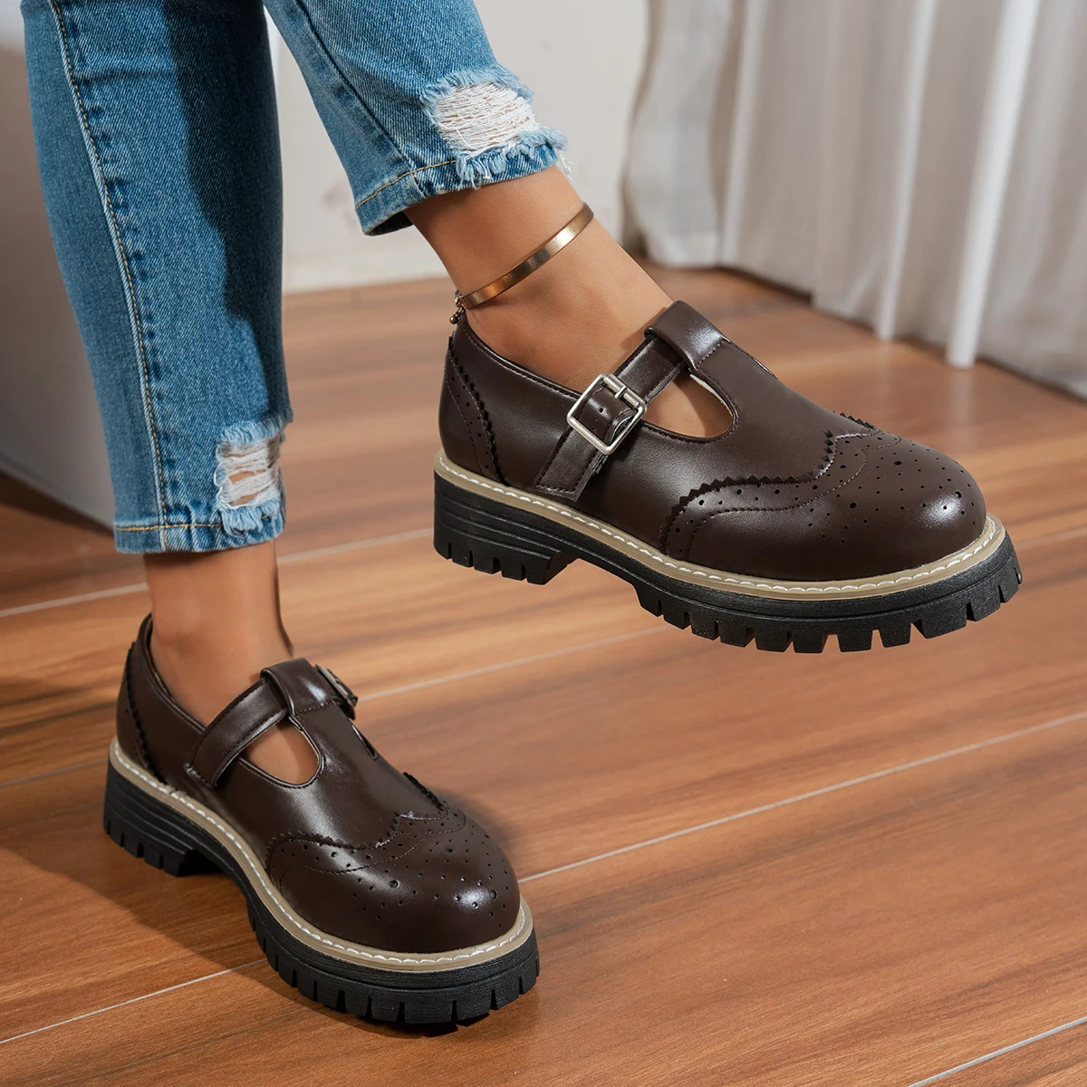 Mocassins en cuir Brogue sculp - Leather Classic Strap avis et prix