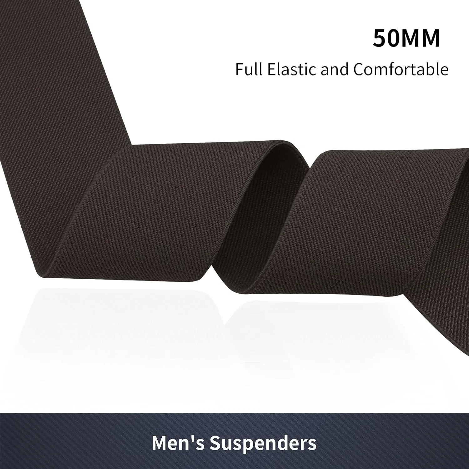Hosenträger für Herren, Hosenträger mit starken 5,1 cm breiten, 4 Clips, robust, für Herren, hochelastisch, verstellbare Hosenträger im X-Stil – Detail 40
