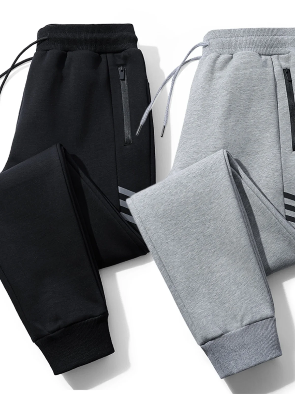 

Свободные прямые повседневные брюки для мужчин, осенние широкие драпированные спортивные брюки, молодежные длинные брюки