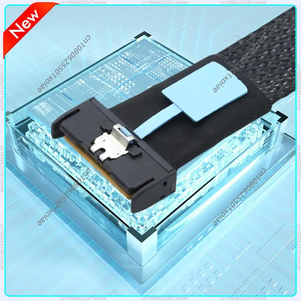 MCIO 8i Slimline SAS To 2 Ports SFF-8654 4i Cable PCIE5.0 Server High-Speed Adapter Cable 50cm Connection Cable Server Adapter