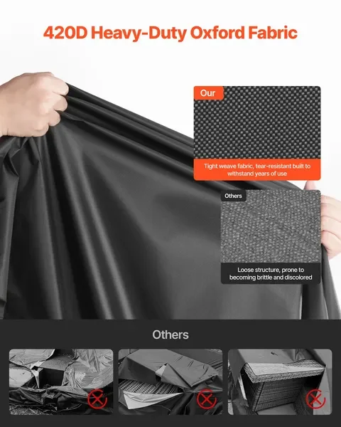 غطاء أثاث خارجي للفناء 420D كراسي طاولة مقاومة للماء مقاس 98 × 78 بوصة