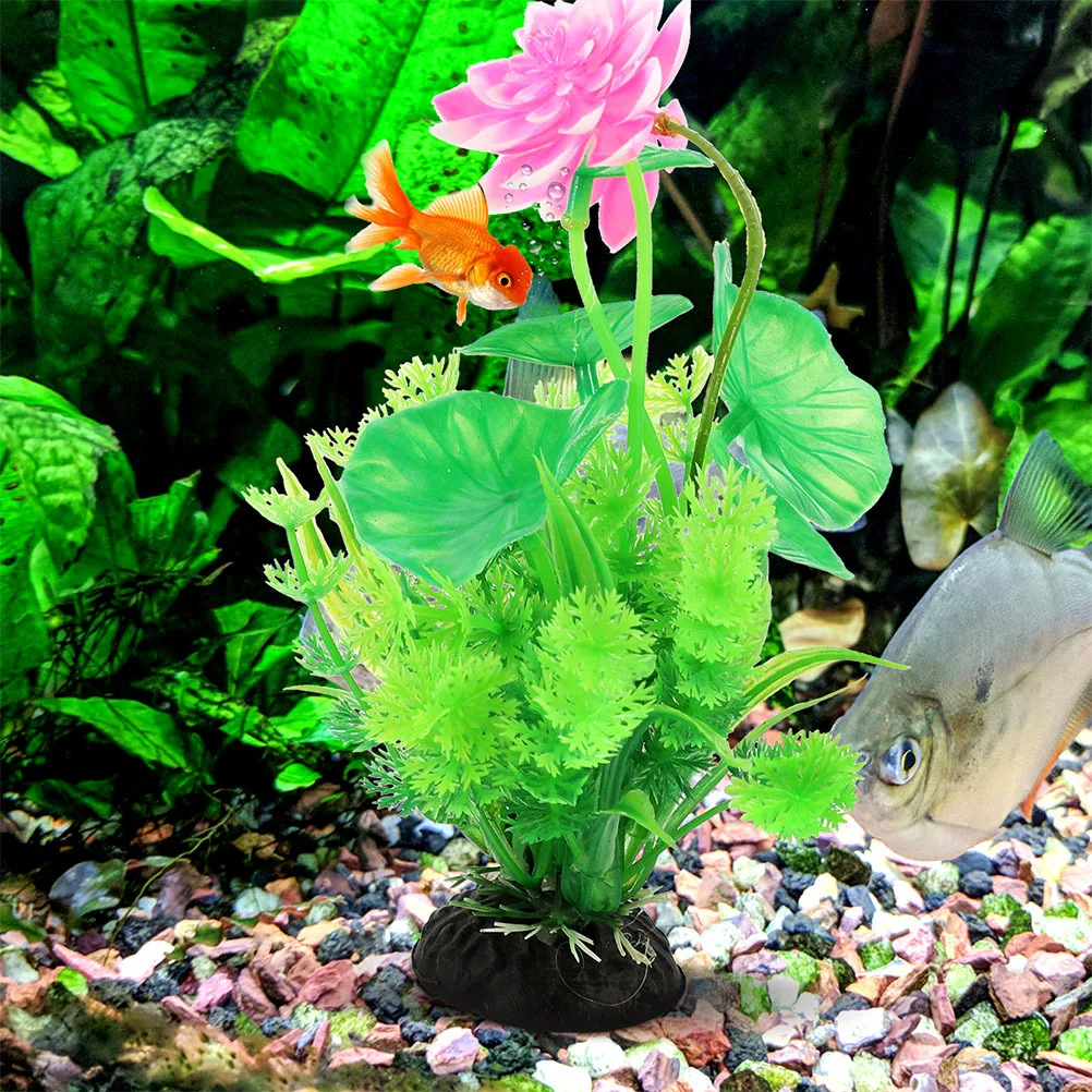 

2pcs Water Grass Decor For Fish Tank Artificial Aquarium Plants Realistic Plastic Plant Decorations Large Tall Fish Tank