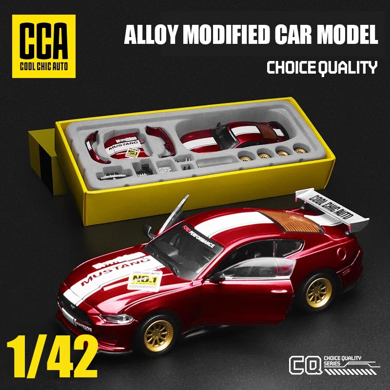 Montaż CCA DIY 1:43 Ford Mustang Racing Alloy Diecast Model Kit Modification Series Hobby Enthusiasts Kid Toy Gifts Hot Wheels