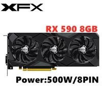 Tarjetas gráficas XFX RX590 8GB GME AMD Radeon RX590 8GB GDDR5 256 bits tarjetas de pantalla de vídeo GPU ordenador de escritorio mapa de juegos tarjeta de vídeo