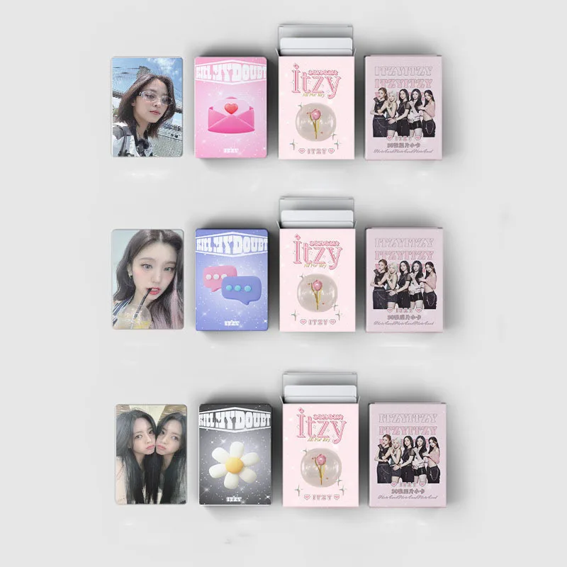 50pcs/set KPOP ITZY Album Laser Small Card LOMO Card YEJI Lia RYUJIN CHAERYEONG YUNA Girl Gift Postcard Glitter Photo Card