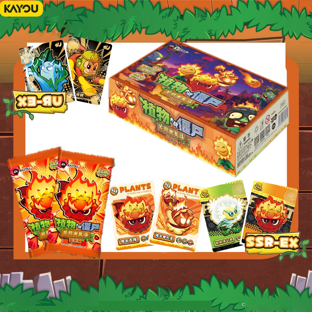 Authentic Kayou Plants vs. Zombies Collectible Cards Random Style Nature Journey Endless Battle Game Toy Gifts