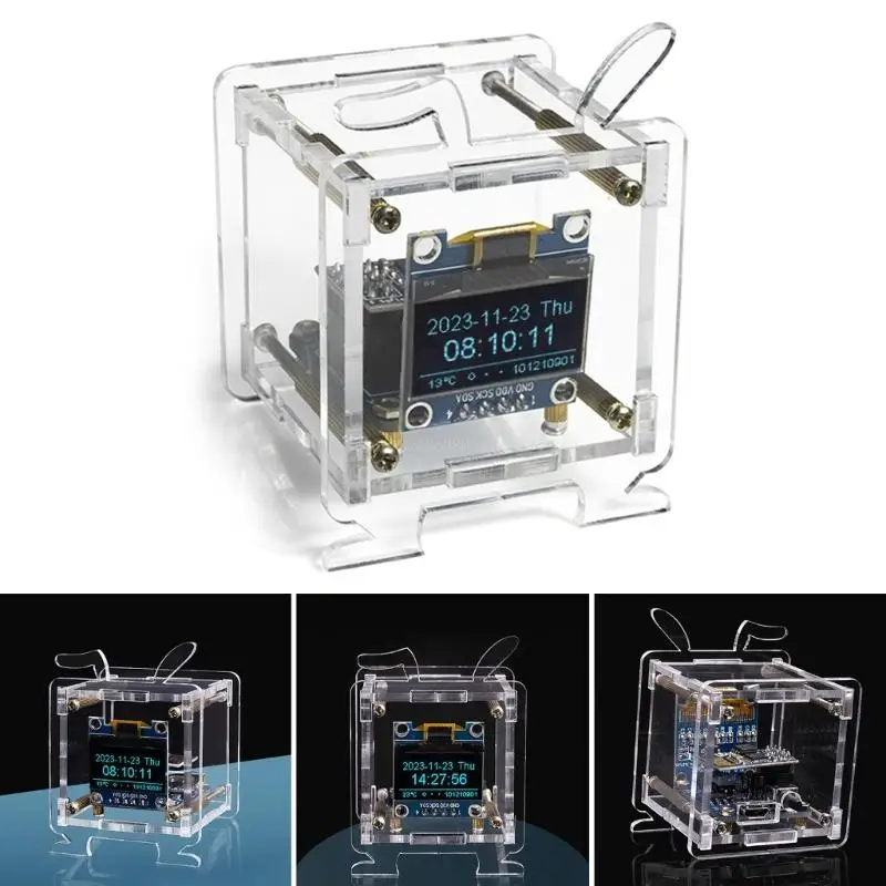 DIY Digital Electronic Clock 2.4G WIFI Alarm Clock Soldering Practice Learning Time/Temperature Display