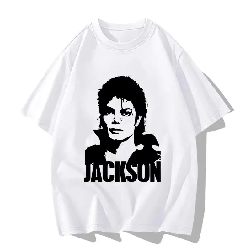 2026 New Michael Jackson Unisex Oversized T Shirt Family Matching Streetwear Vintage Dancer Silhouette Print Short Sleeve Tee