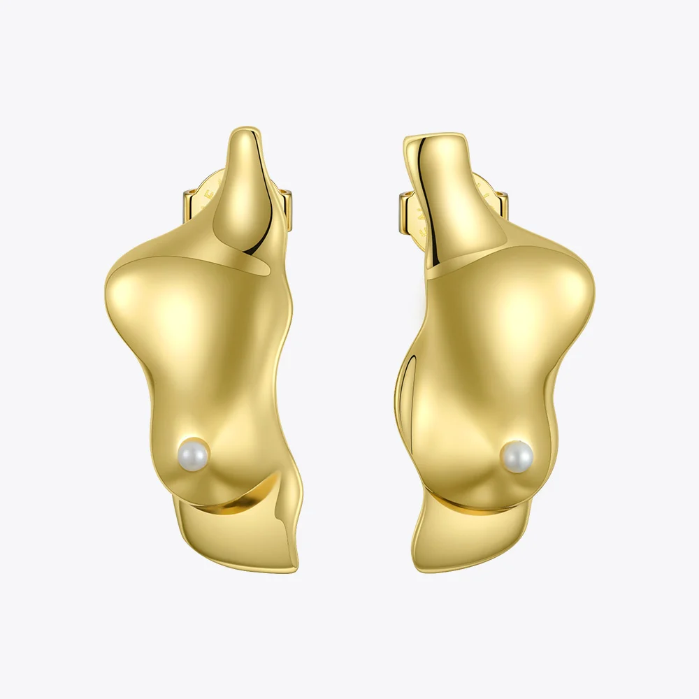 ENFASHION Punk Body Part 3D Chest Stud Earrings For Women Gold Color Special Earings Fashion Jewelry Pendientes Mujer E191113