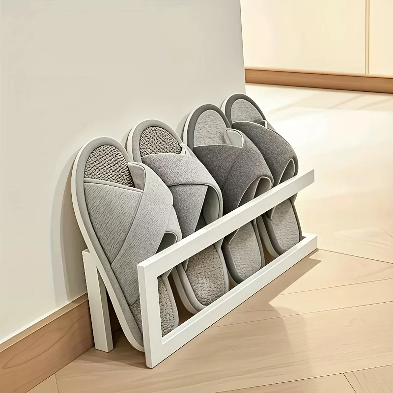 Modern Metal Shoe Rack Simple Space-saving Design Independent Shoe Storage Shelf Foyers Bedroom Living Room Home Organizer Gift