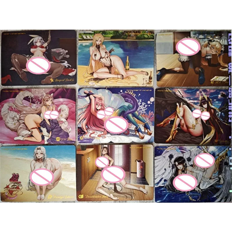 Anime Characters DIY Collectible Cards Aerith Gainsborough Medusa Laser Flash Cards Boy Game Toys Christmas Birthday Presents