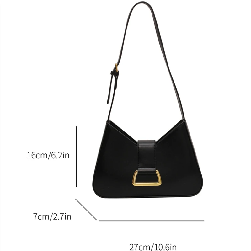 MOODS Branded Shoulder Bags For Women 2023 Luxury Designer Purse And Handbags Pure Color PU Leather Underarm Side Bag Sac A Main