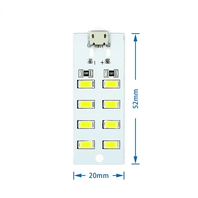 1PCS high quality 5730 smd 5V 430mA~470mA White Mirco Usb 5730 LED lighting panel USB mobile light Emergency light night light