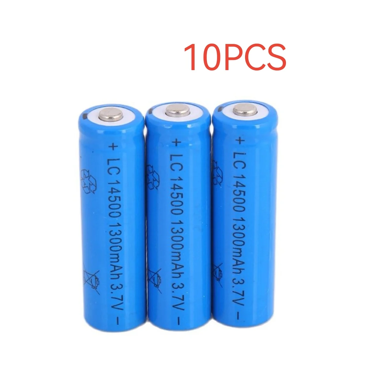 

10pcs/lot Large capacity 3.7V 1300mAh rechargeable battery 14500 lithium ion rechargeable battery for flashlight battery