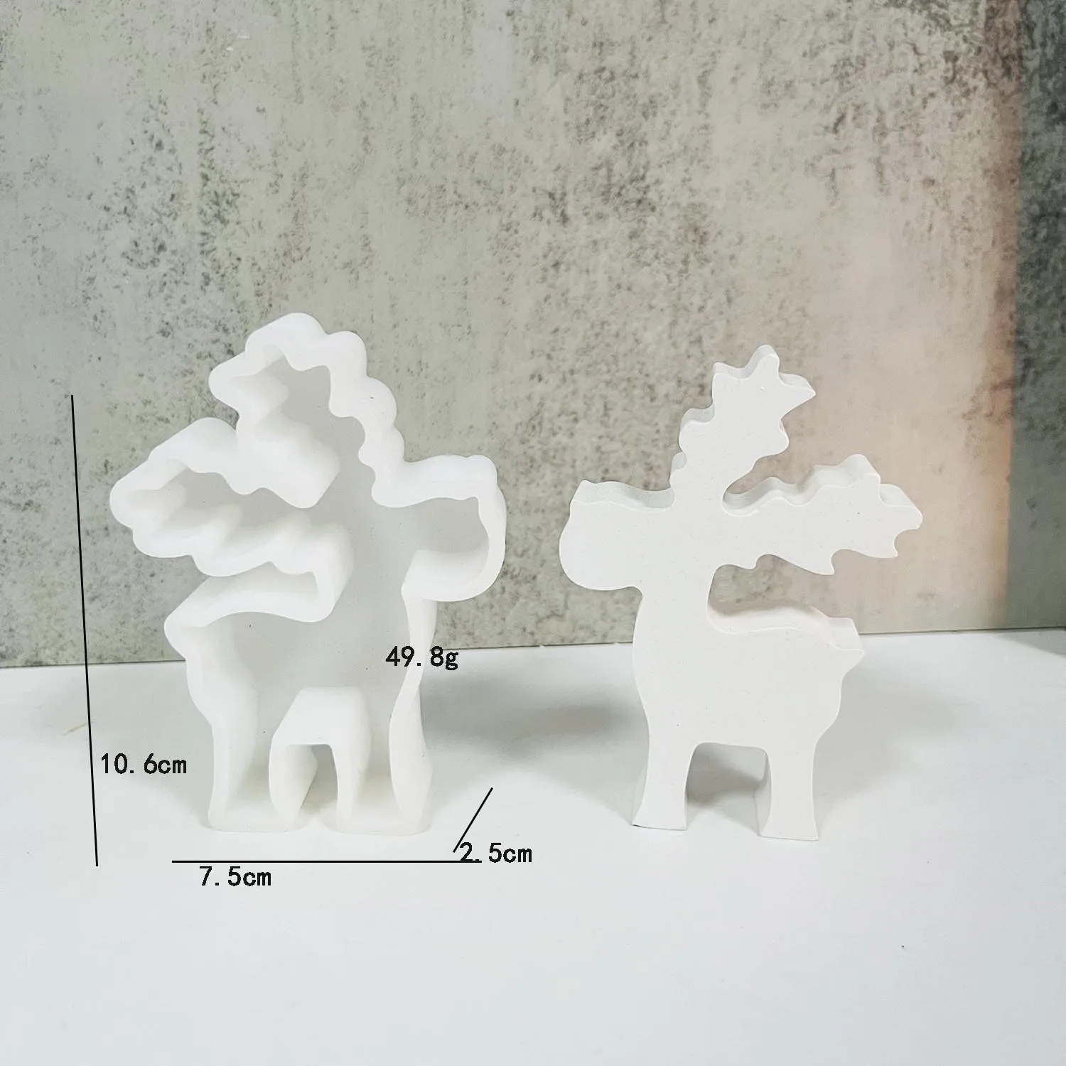 Elk Shaped Silicone Mold Plaster Cement Ornament Making Tools Home Decor Resin Casting Aromatherapy Mould