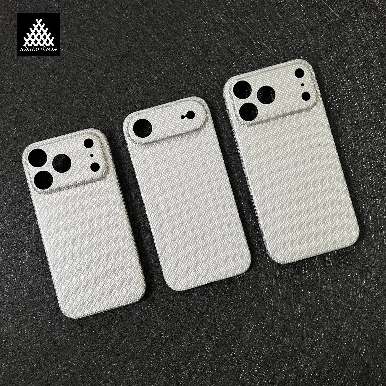 

Glossy Silver Genuine Real Aramid Carbon Fiber Case for iPhone 17 Pro Max 17 Air 17Air Super Lightweight Protective Phone Cover