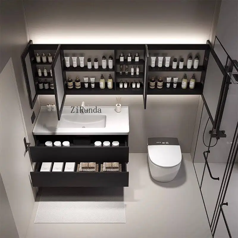 

Bathroom cabinet, ceramic integrated basin, washbasin, stone hot bending basin, expansion table, mirror cabinet.