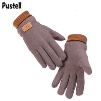 Men Gloves Winter Touch Screen Plush Inside Keep Warm Outdoor Anti Slip Windproof Cycling Driving Male Gloves