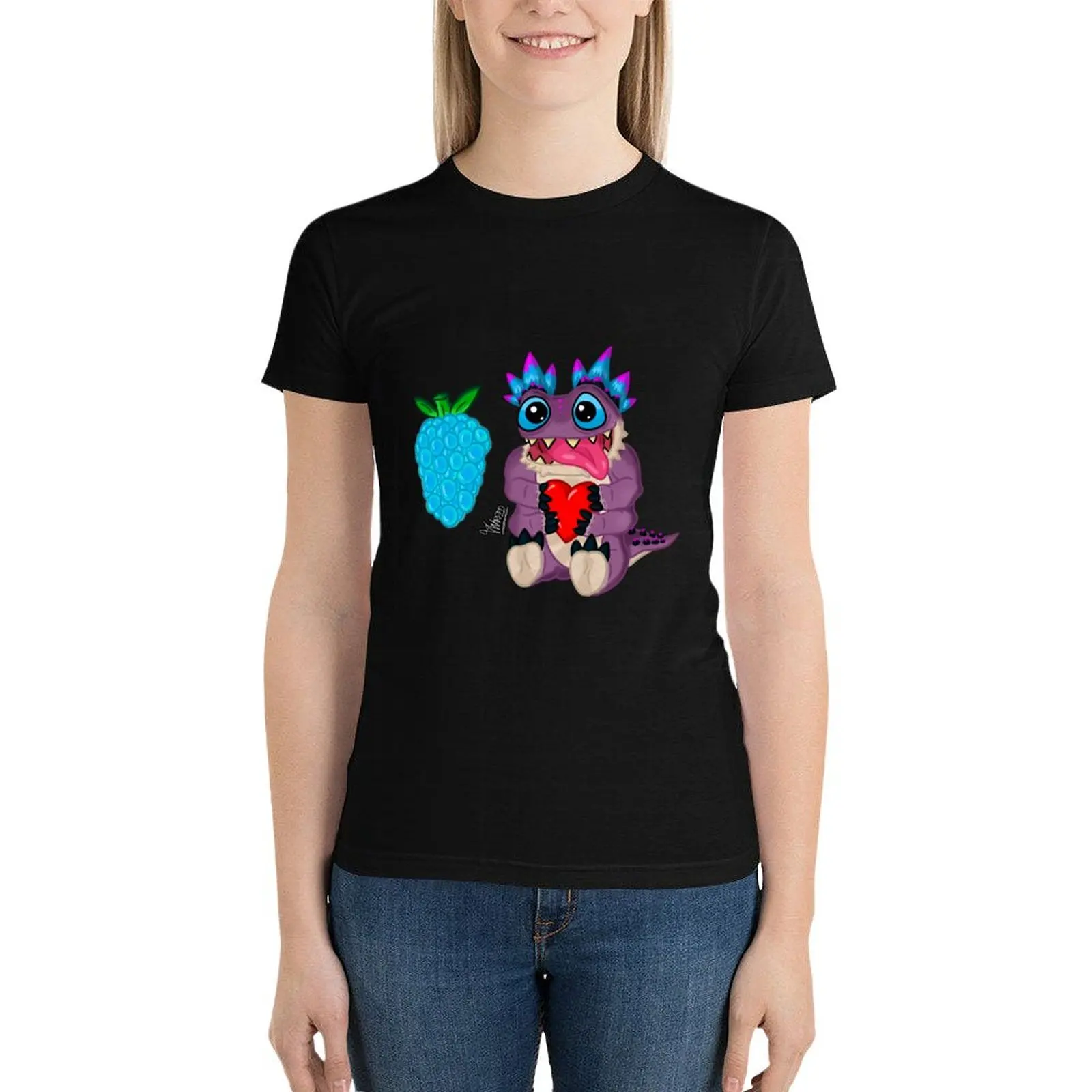 Klombo Loves His Klomberries T-Shirt summer tops Blouse t-shirts for Women cotton