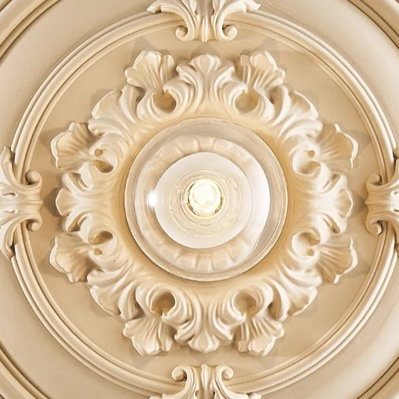 Francuskie retro lampy ścienne żywiczne do sypialni willi w kremowym stylu, dekoracja ścian holu kawiarni, designerskie oprawy oświetleniowe LED do korytarza i przejścia.